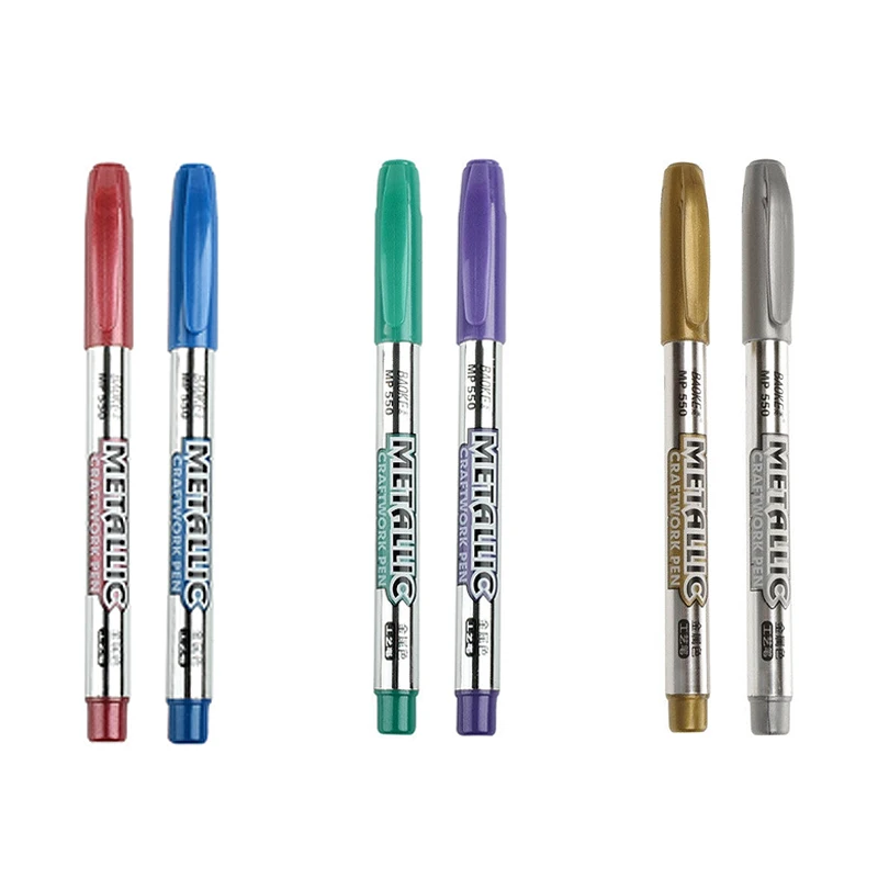 

Яркие водонепроницаемые металлические зеркальные ручки для творчества, золотистые и Серебристые для рисования, товары для студентов, Марк...