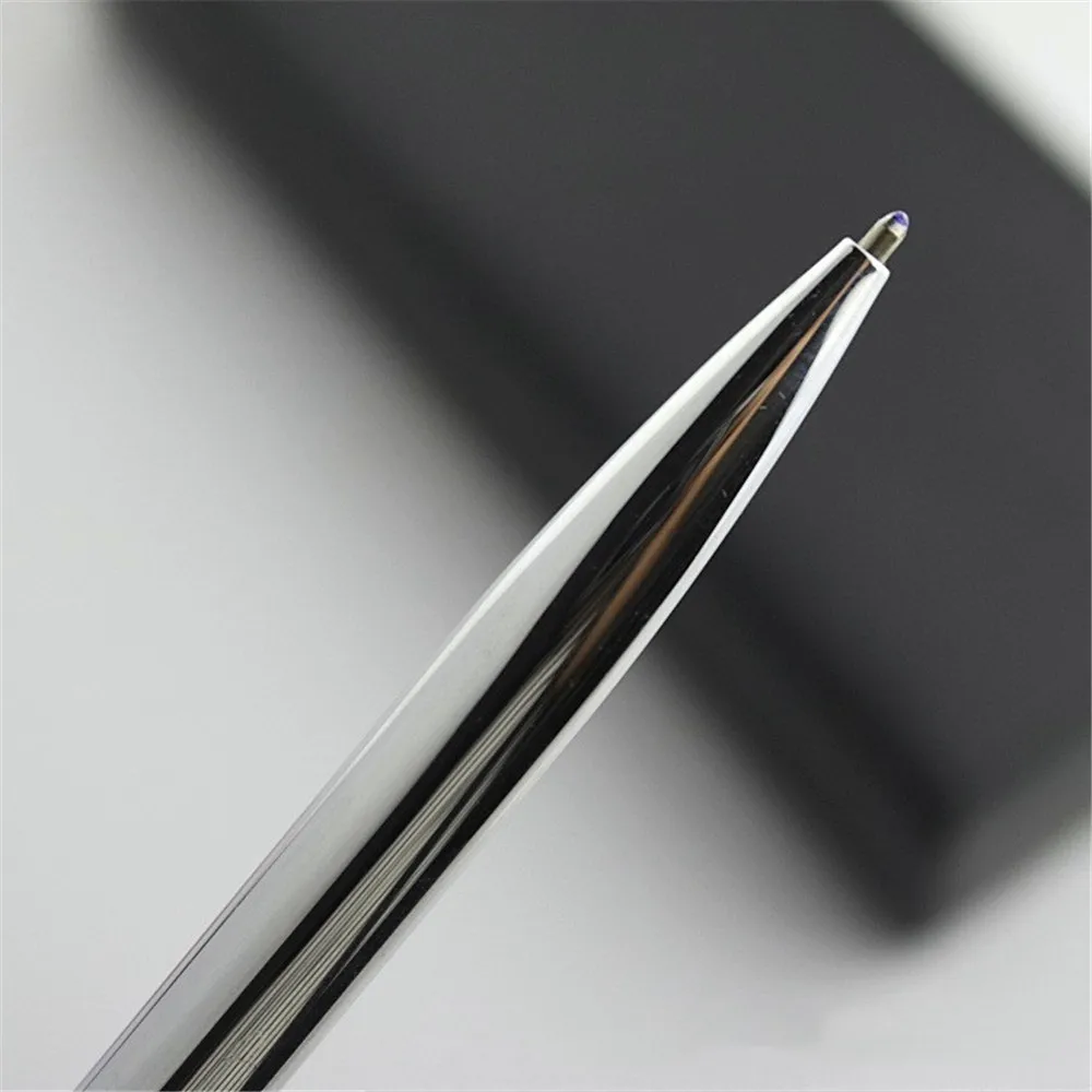 1 шт. Золотая Серебряная металлическая шариковая ручка тонкий стержень из