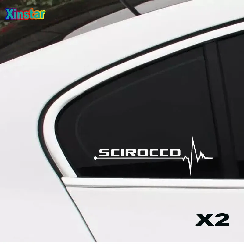 

2pcs/lot car windows sticker for VW VK Volkswagen GTI R Scirocco