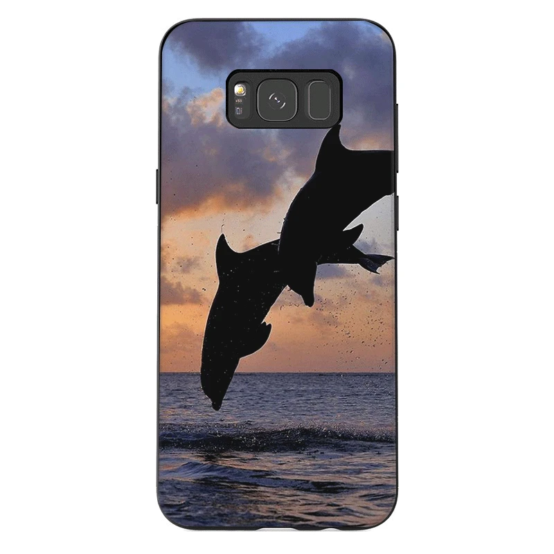 Чехол для телефона samsung J6 A70 A60 A50 A40 A20 A30 A10 A7 A6 A5 A3 A8 A9 крышка морские животные