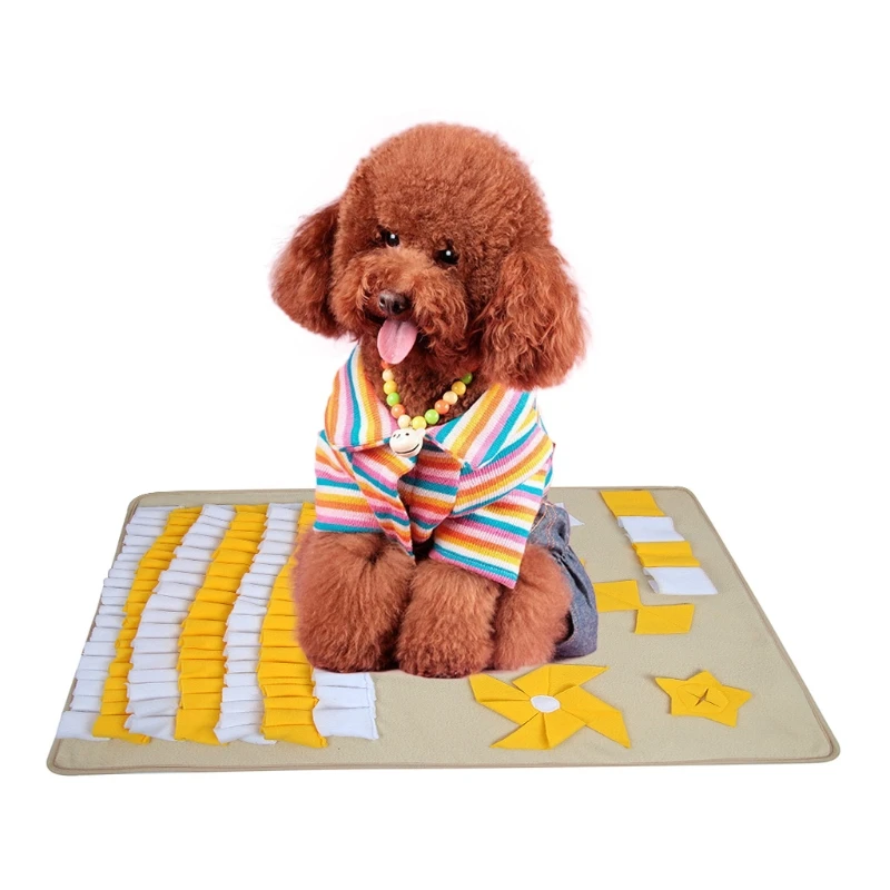 

Pet Dog Snuffle Mat Nose Smell Training Blanket Sniffing Pad Slow Feeding Bowl