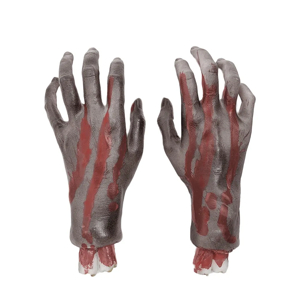 Horror Trick Toy Scary Prop Halloween Props Severed Hand Feet Broken Latex Stump Bloody Limbs And Hands 2020 | Дом и сад