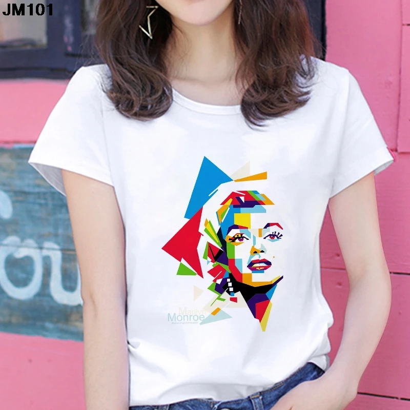 Женская футболка с принтом Мерилин Монро летняя готическая одежда повседневная
