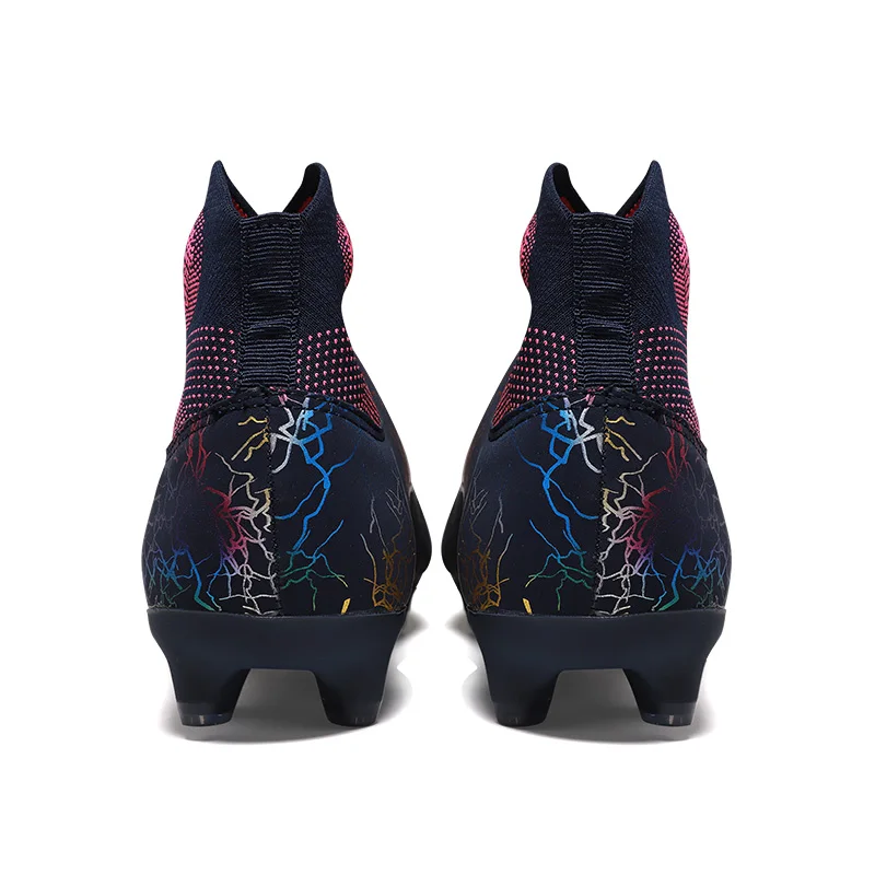 Детские мужские высокие футбольные бутсы 2019 детские удобные шипы черные зеленые