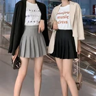 Женские летние клетчатые юбки Jocoo Jolee с высокой талией, повседневные корейские трапециевидные рубашки, японская школьная Милая трапециевидная юбка для подростков