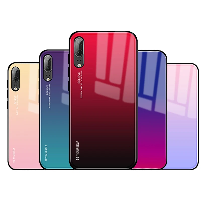 Градиентные чехлы с закаленным стеклом для huawei Nova 3i 2i 3E P Smart Plus 6 3 дюймов Nova3i Nova2i