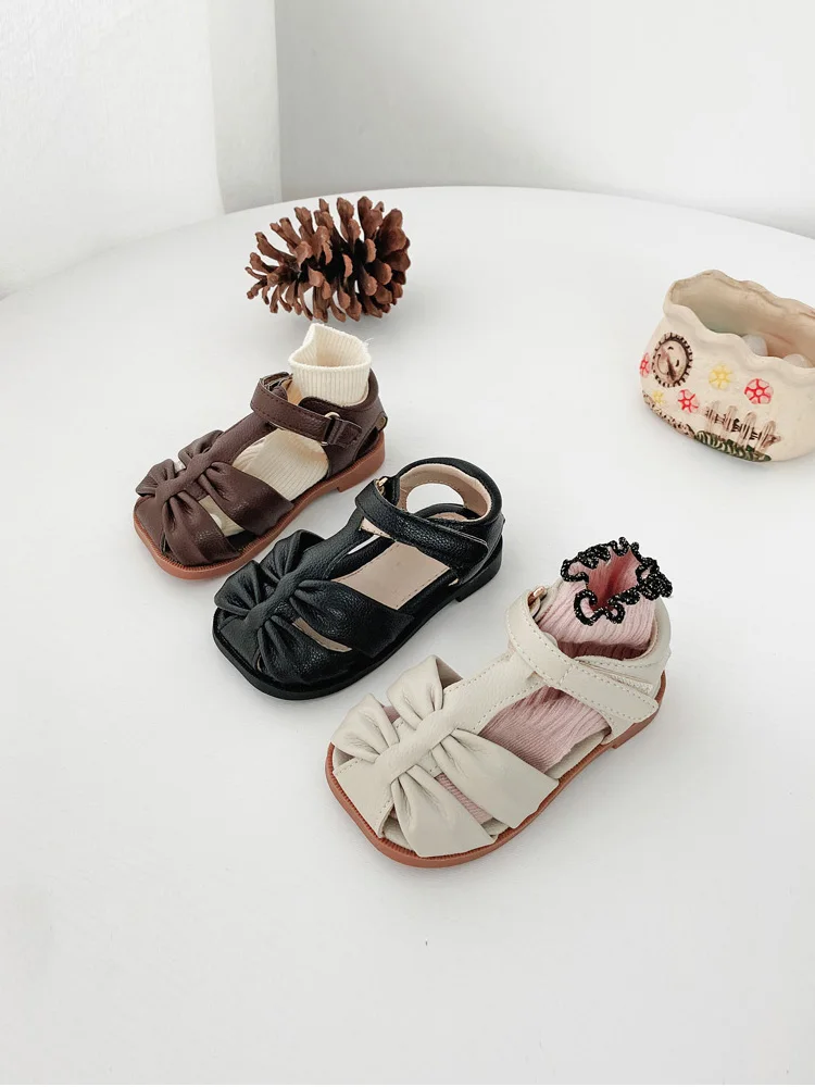 

Princess Sandals 2021 Summer New Kids Baby Girls Soft Bottom Square Toe Female Baby Non-slip Shoes 13.5-18CM