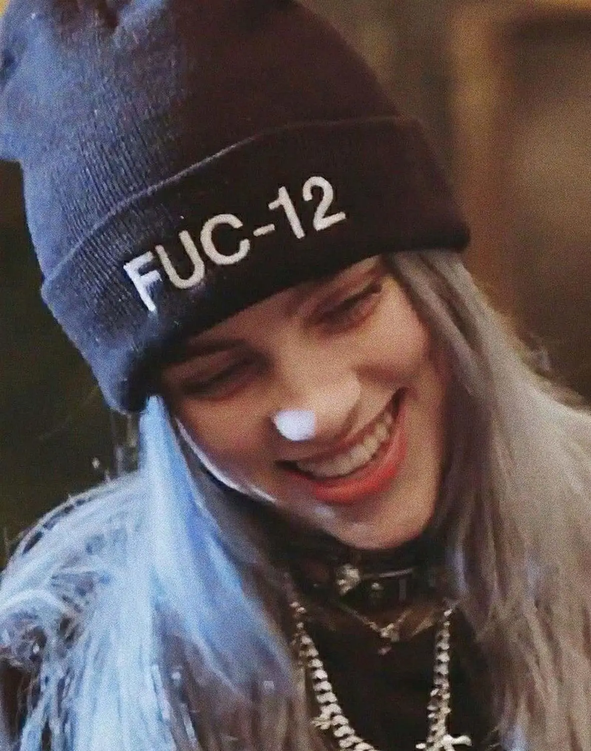 FUC-12 Billie Eilish Beanies акриловые повседневные мужские и женские вязаные зимние шляпы для мальчиков и девочек Skullies шапка с вышивкой Прямая