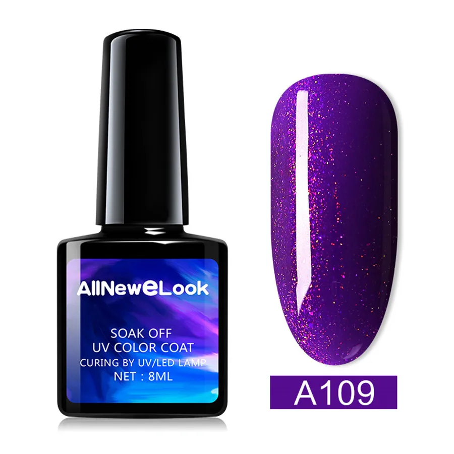 Allnewelook Гель-лак Bluesky Гибридный гвоздь 8 мл, флакон, черный цвет Гель Дизайн Bluesky УФ гель лак для ногтей лак - Цвет: 109