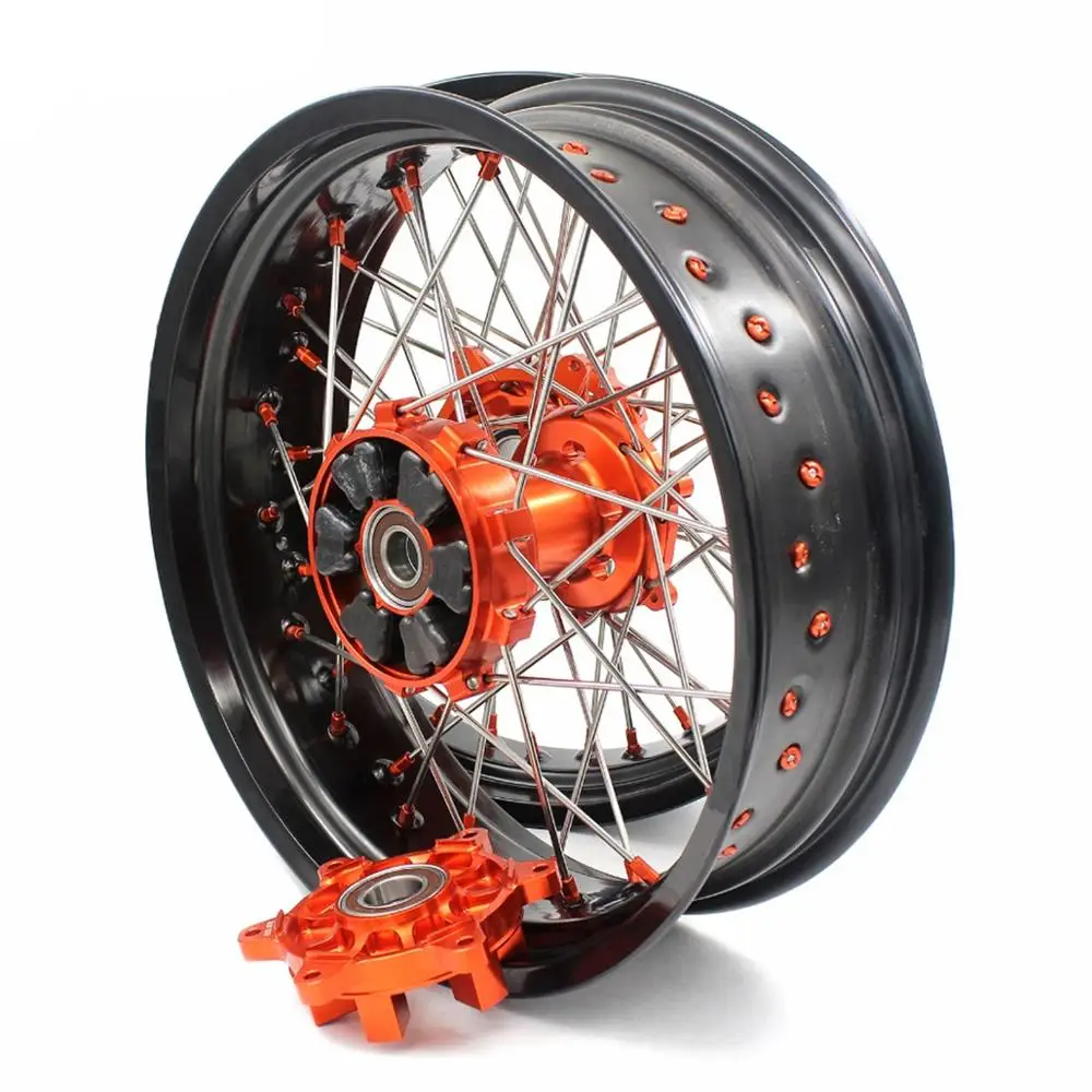 Колесные диски KKE 3 5/4 25 Cush Drive Supermoto для 690 ENDURO R 2008 2019 SMC 2007 2011 оранжевая ступица
