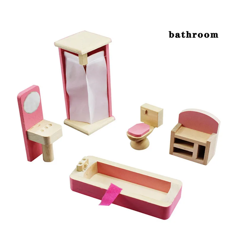 Горячая продажа мини DIY ручной работы кукольный дом миниатюрная спальня