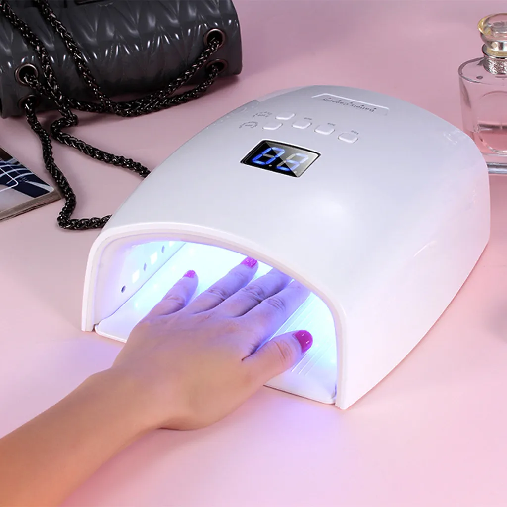 48 Вт беспроводной светодиодный/УФ лампа для ногтей гель лак сушилка