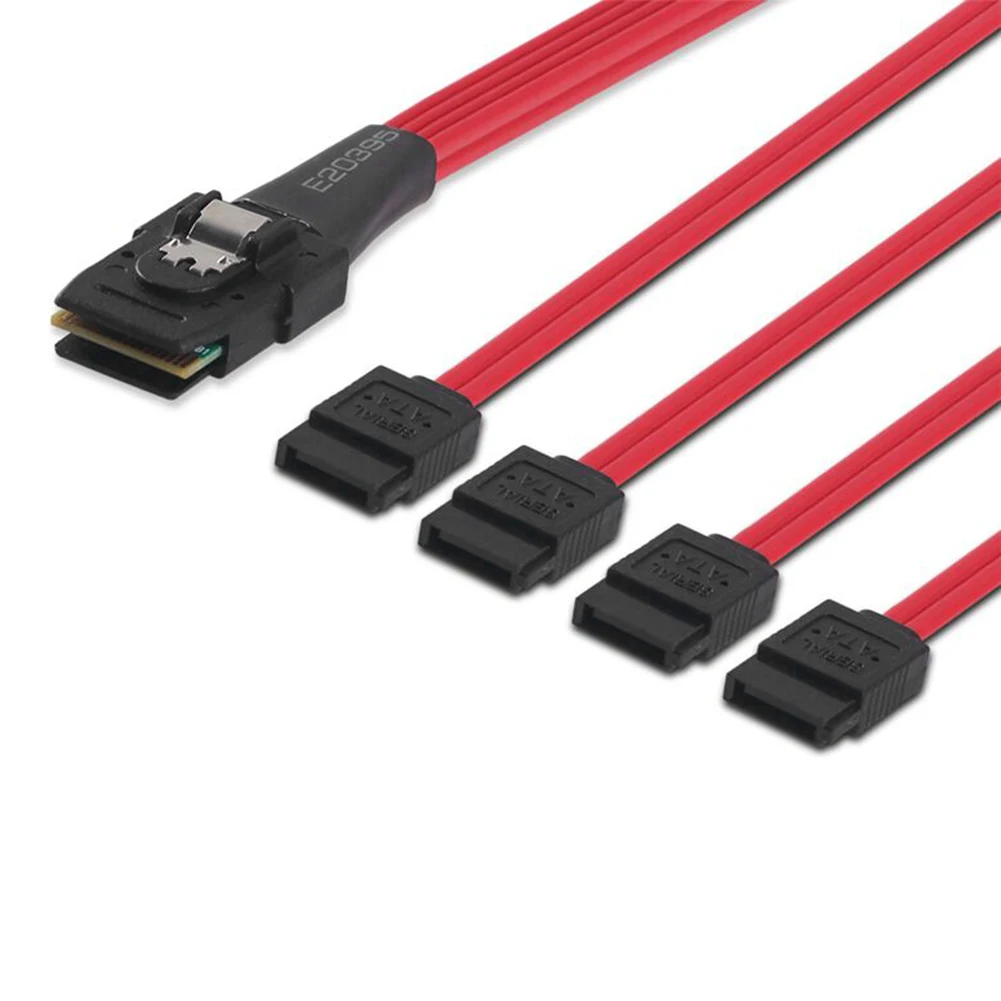 Внутренняя Mini SAS SFF-8087 36-Pin типа папа для 4 SATA 7-контактный разъем вперед