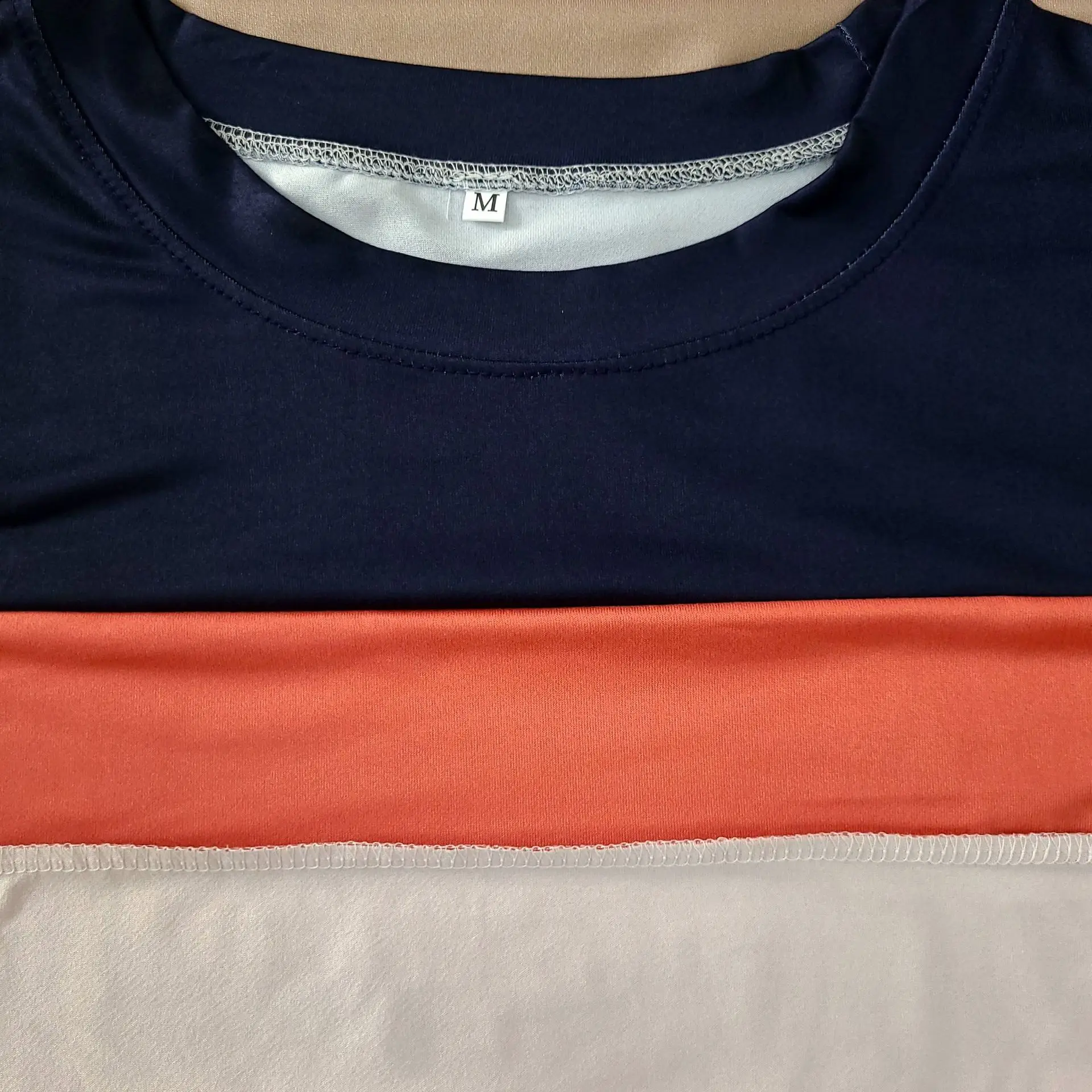 

2020 European and American New Popular Stitching Contrast Color round Neck Long Sleeve Casual Loose Sweatshirt