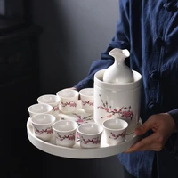 ceramics hip flask set classic japanese style retro creative hip flask set gift set for men licorera table supplies bc50hf