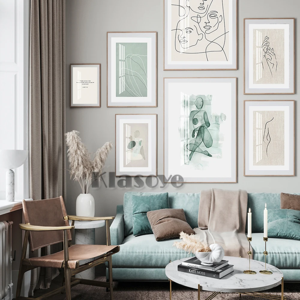 

Abstract Line Figure Art Prints Poster Sketch Illustration Wall Stickers Picture Canvas Minimalist Painting Modern Home Decor