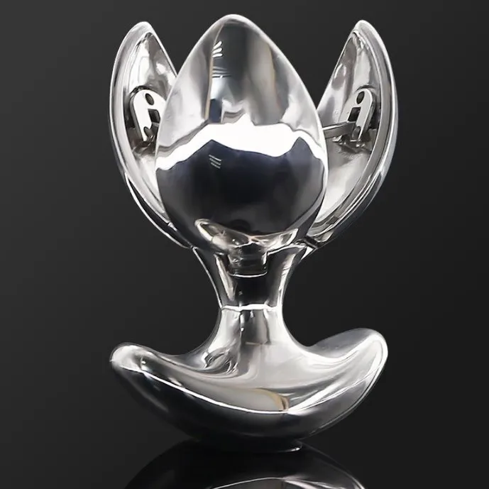 Анальный замок из нержавеющей стали открывающаяся Анальная пробка расширитель