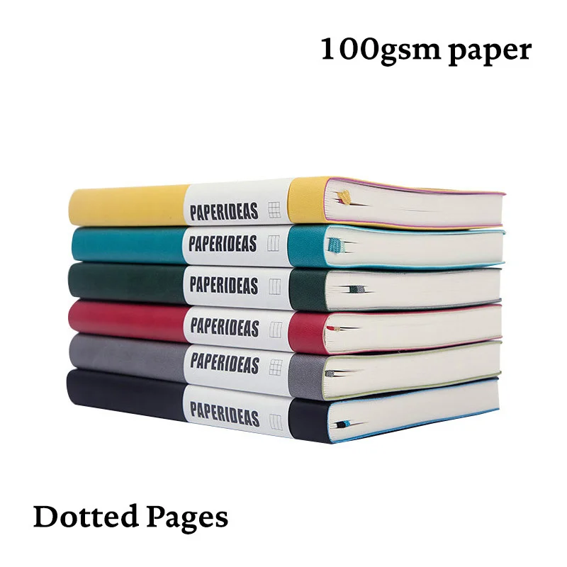 

A5 Simple Soft Cover Dotted Grid Bullet Notebook Travel Journal Planner Diary