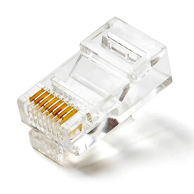 ESCAM 100Pcs High Quality RJ45 crystal Network Gold Plated Head Adapter | Безопасность и защита