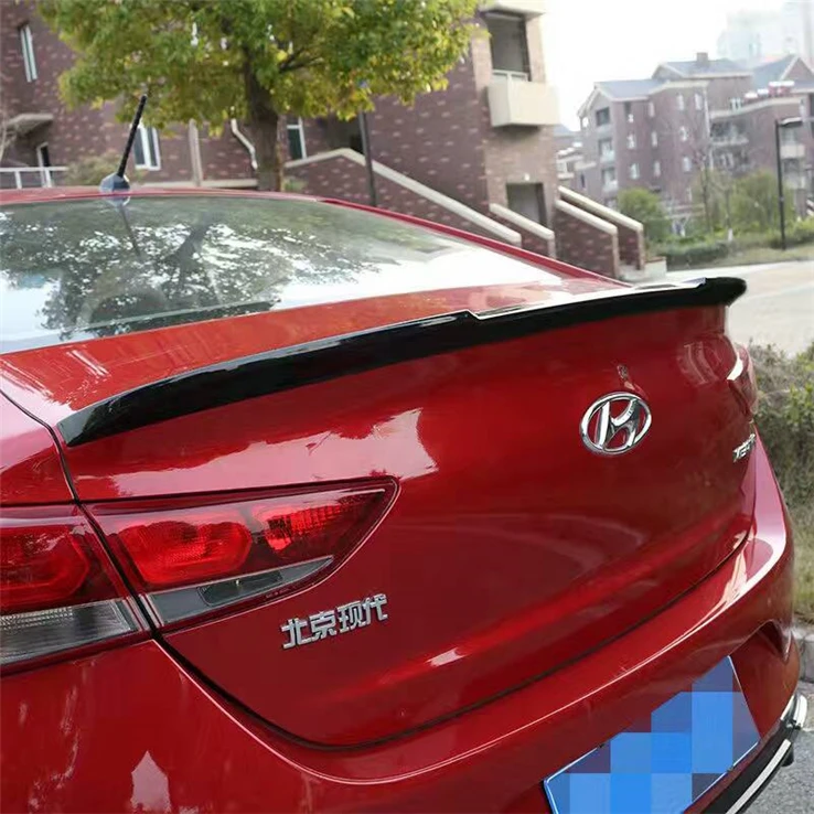Для Hyundai Verna спойлер 2016-2018 Высокое качество ABS Материал заднее крыло автомобиля