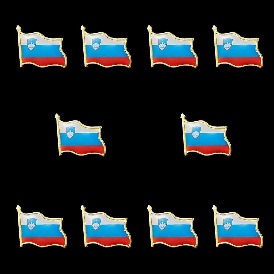 10 шт. коллекционный государственный флаг Словения страна цинковый сплав набор