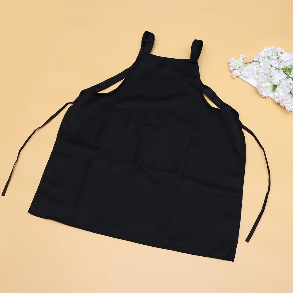 

Waterproof Working Apron with Pocket Double Shoulder Strap Anti-oil Apron for Cafe Restaurant (Coffee)
