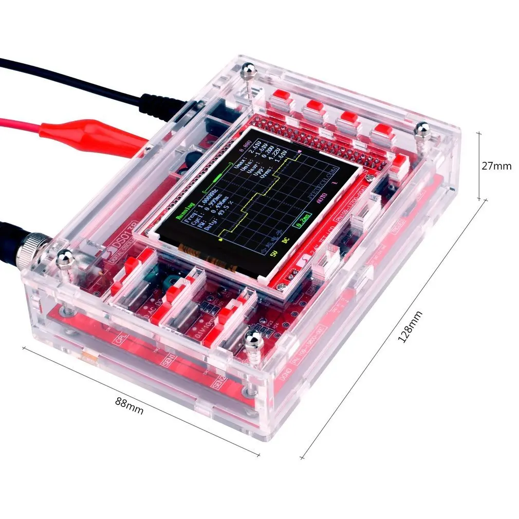 

DSO138 2.4 Inch TFT Digital Oscilloscope 1Msps Real Time Sampling Rate Assembled Welded/DIY Parts Kit/Acrylic For Dropshiping
