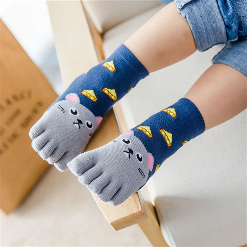 Милые детские носки хлопковые с животными для мальчиков и девочек дешевые