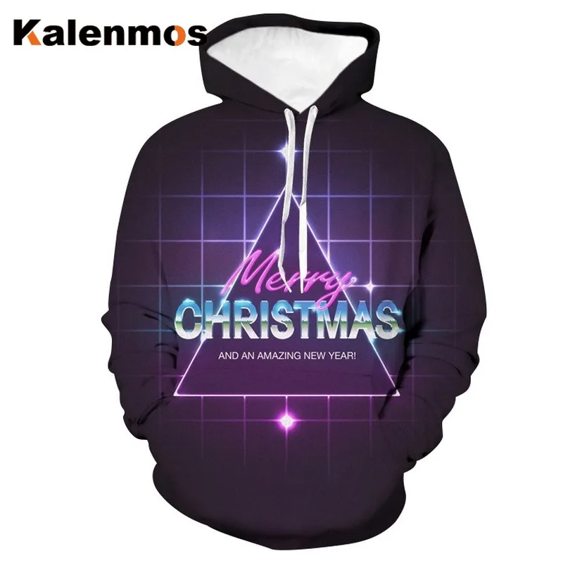 Для женщин и мужчин толстовки пара Рождество с надписью костюмы принтом унисекс