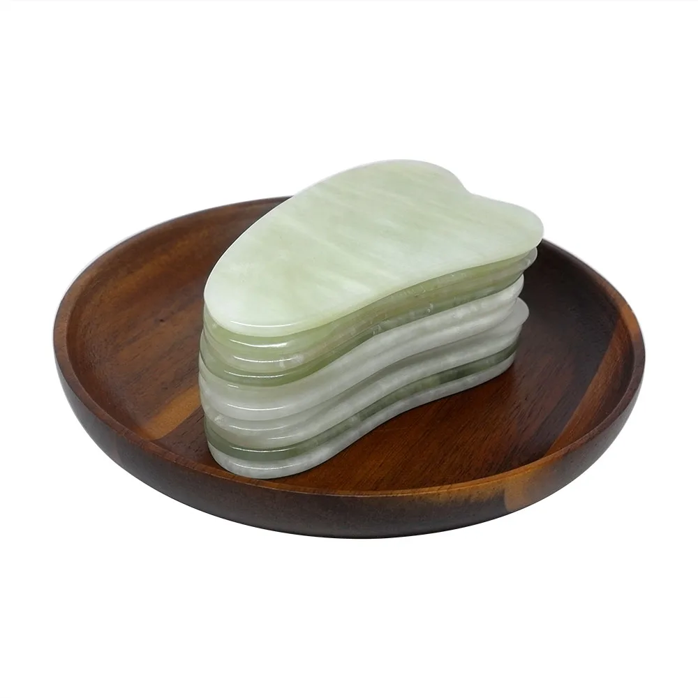 100% натурального нефрита Большой Размеры Треугольники массаж скребком гуаша