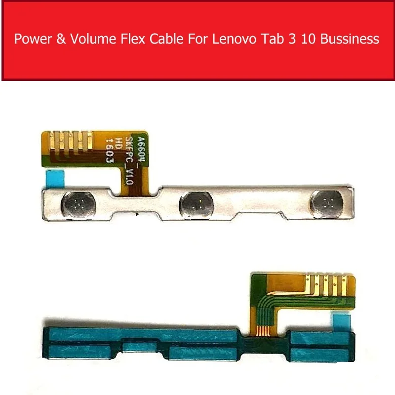 

Power&Volume Flex Cable For Lenovo TAB3 10 BUSINESS X70f X70L X70N Power On Off Button Volume Sidekey Flex Ribbon Repair Parts
