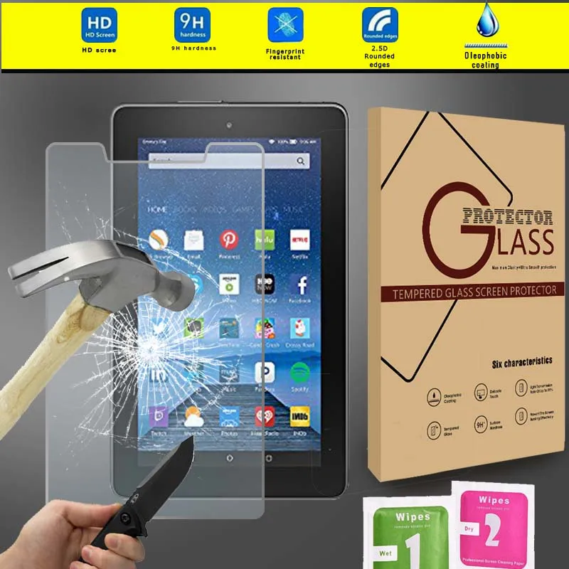 KK & LL для Amazon Fire 7 (5th/7th/9th поколения 2015 2017 2019 Releas Tablet Закаленное стекло Защитная