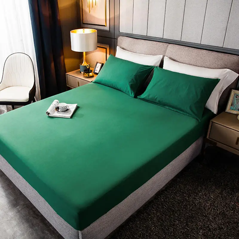 1 шт. простыня для кровати из 100% хлопка однотонная покрывало матраса с четырьмя
