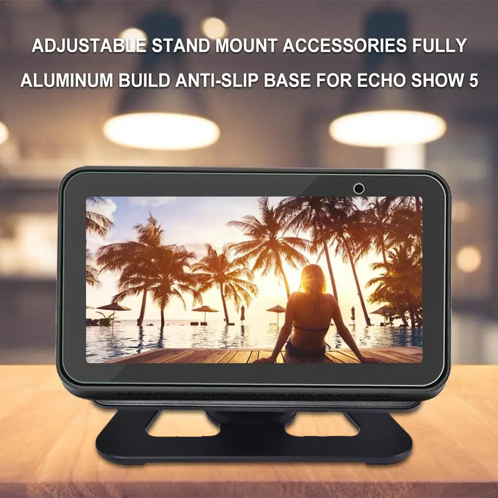 360 градусов горизонтальная вращающаяся подставка для Amazon Echo Show 5 полностью