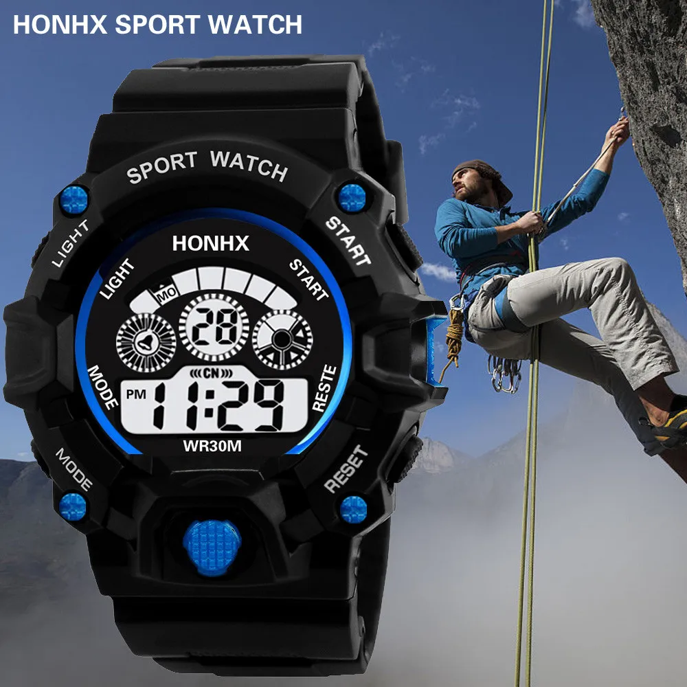 Часы наручные HONHX Мужские Цифровые спортивные Аналоговые электронные