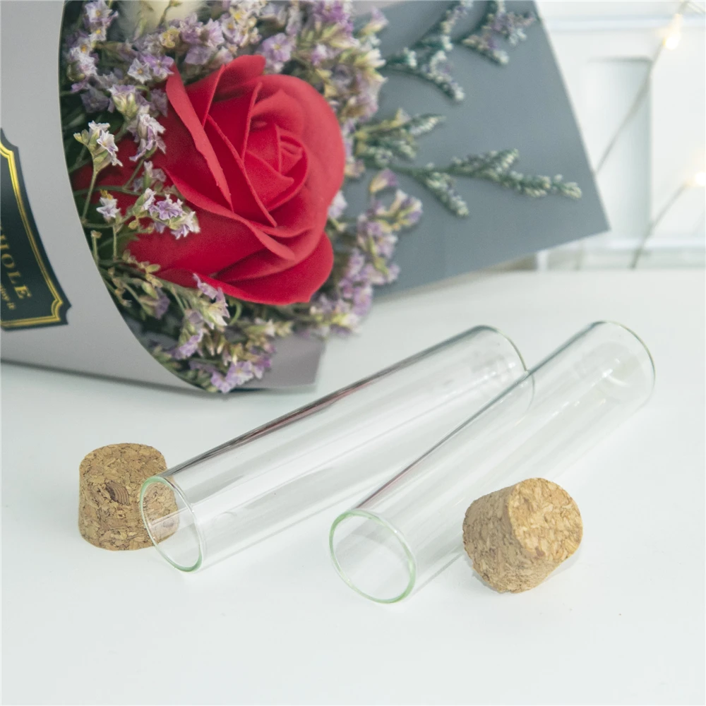 100 шт. 13 мл маленькие Стекло контейнер с пробковой подошве Crystal Clear Мини