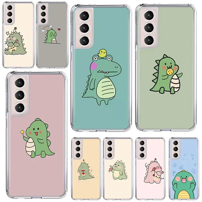 

Cute Dinosaur Baby Phone Case Capa For Samsung Galaxy S21 Ultra S20 FE S8 S9 S10 S21 Plus S10e S7 Back Cover Coque Funda