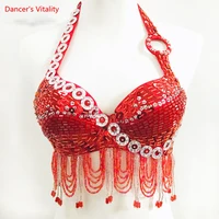 womens belly dance costume bra top indian eastern dance sequined beaded fringed beaded fringe dance competition costume