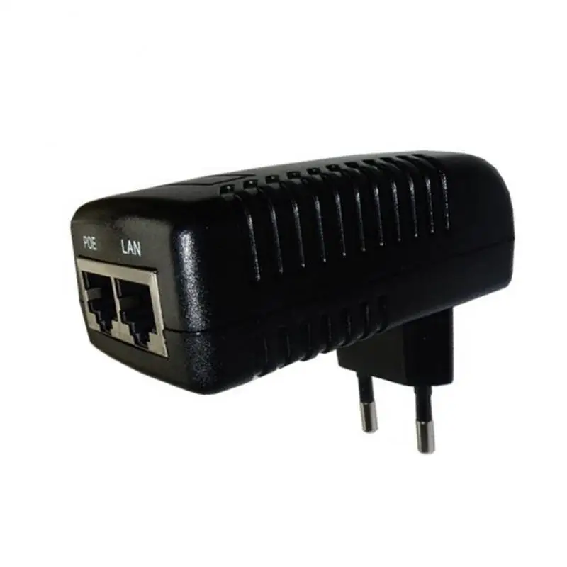 

1PC Durable Flameproof POE Injector EU Plug Anti-skid Power Over Ethernet Adapter 24V 1A EU Plug Universal POE Injector
