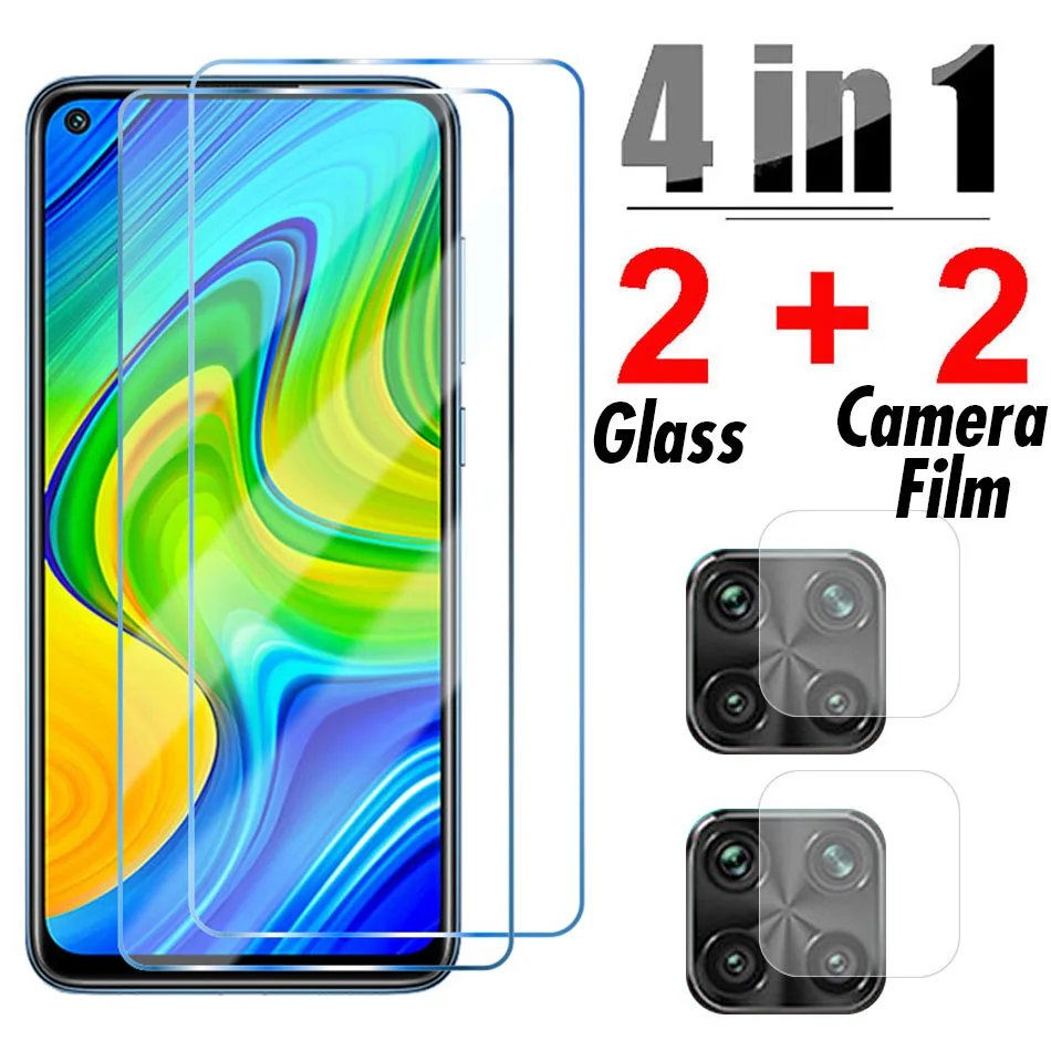 Защитное стекло 4 в 1 для Xiaomi Redmi Note 9 9S 8 8T 9T Pro Max Защитная пленка экрана камеры 9C 9A 9AT