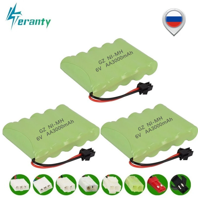 3000mah 6v Перезаряжаемые Батарея для игрушечных моделей автомобилей танки роботов