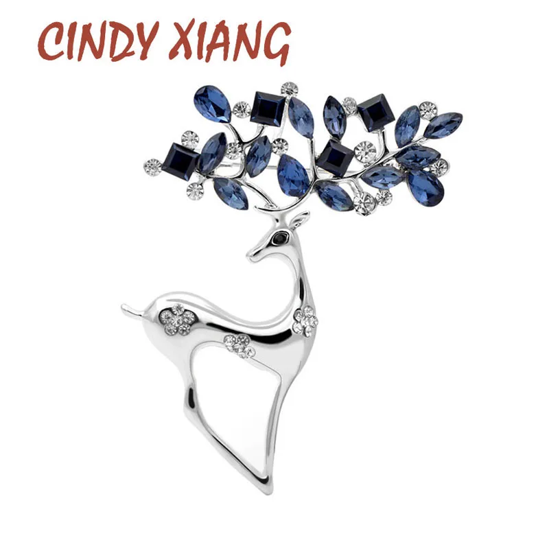 CINDY XIANG 2 цвета в наличии Стразы Броши с оленями для женщин Рождественский олень