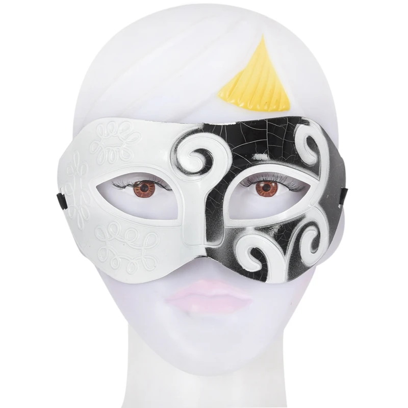 CSS черно белый Римский греческий мужские Венецианская маска Halloween костюм