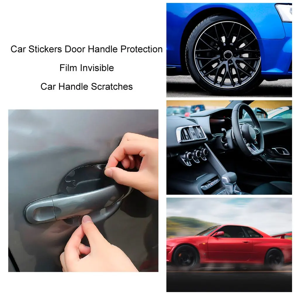 

Car Stickers Door Handle Protection Film Invisible Car Handle Scratches Automobile Shakes Car Protector Films