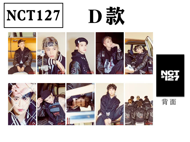 10 шт./компл. NCT127 новый альбом NeoZone lomo card Kpop NCT Фотокарточка высокого качества для