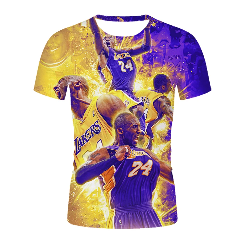 

2021 New American Basketball Star Men's T-Shirt, Summer Trend Clothing 3D-Printed Short-Sleeved Sport Top Breathable T-Shirt