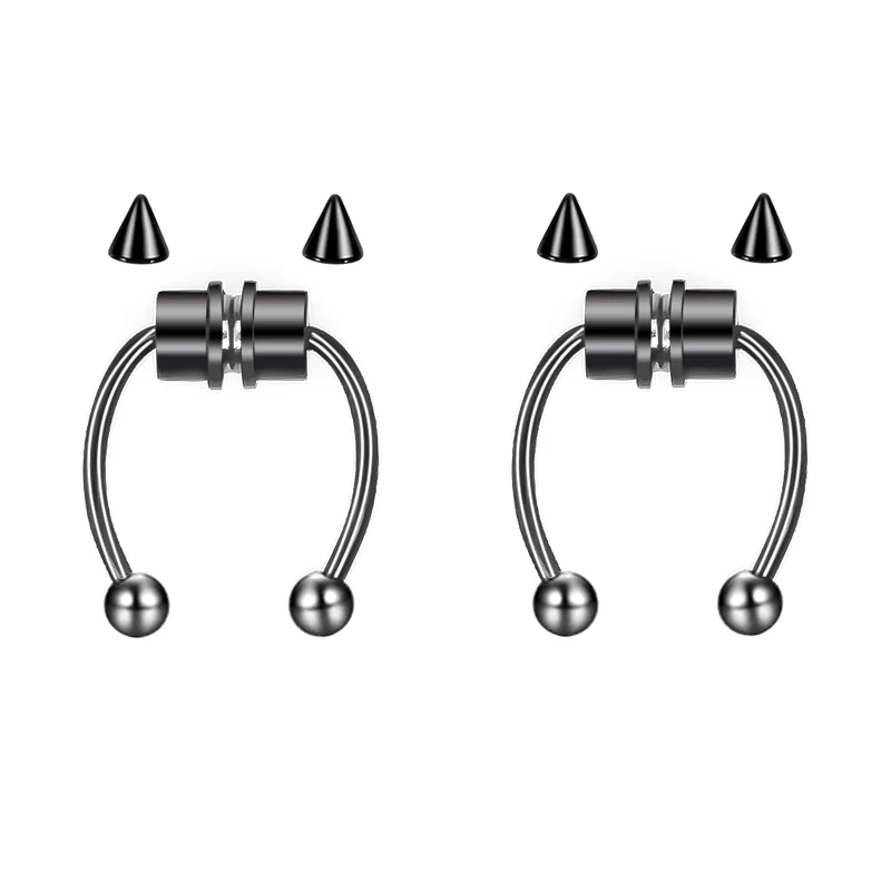 Septum Piercing Magnet Septum Nose Clip Ring Fake And Men Nose Magnetic Circular For Jewelry Stainless Steel Women Body Piercing images - 6