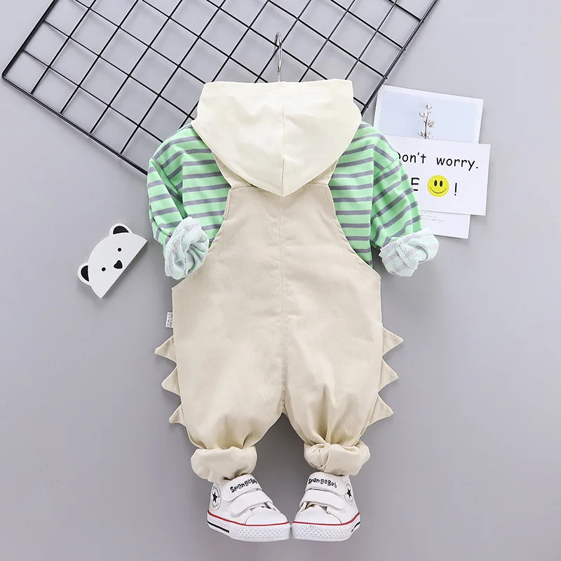 Spring new born baby Boy's Clothes outfit sets Striped Sweater Jacket + Overalls suit for infant Baby Boys Clothing Sports |