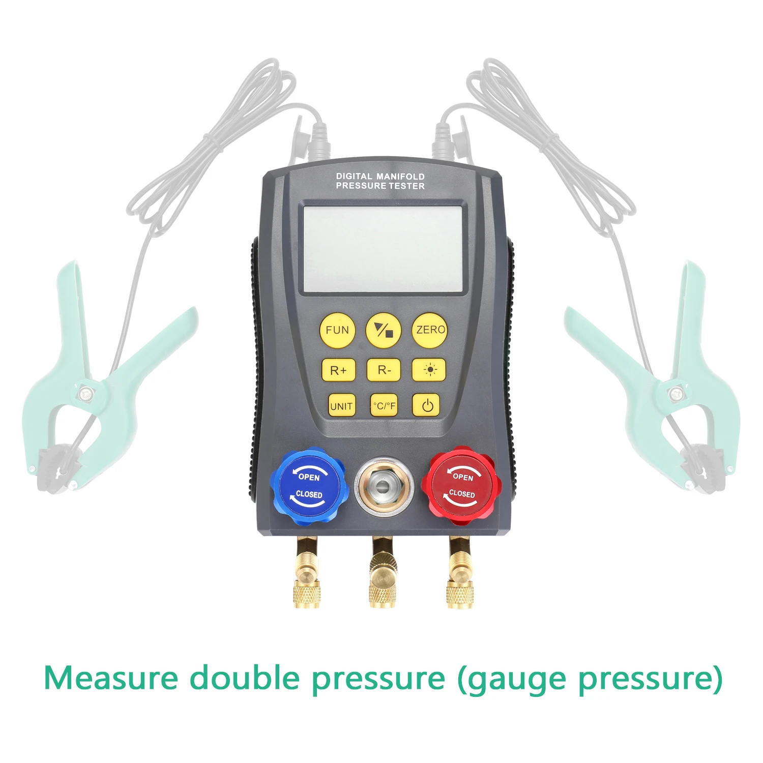 

Refrigeration Pressure Gauge Digital Manifold Pressure Gauge Vacuum Pressure Temperature Meter Test Air-Conditioning