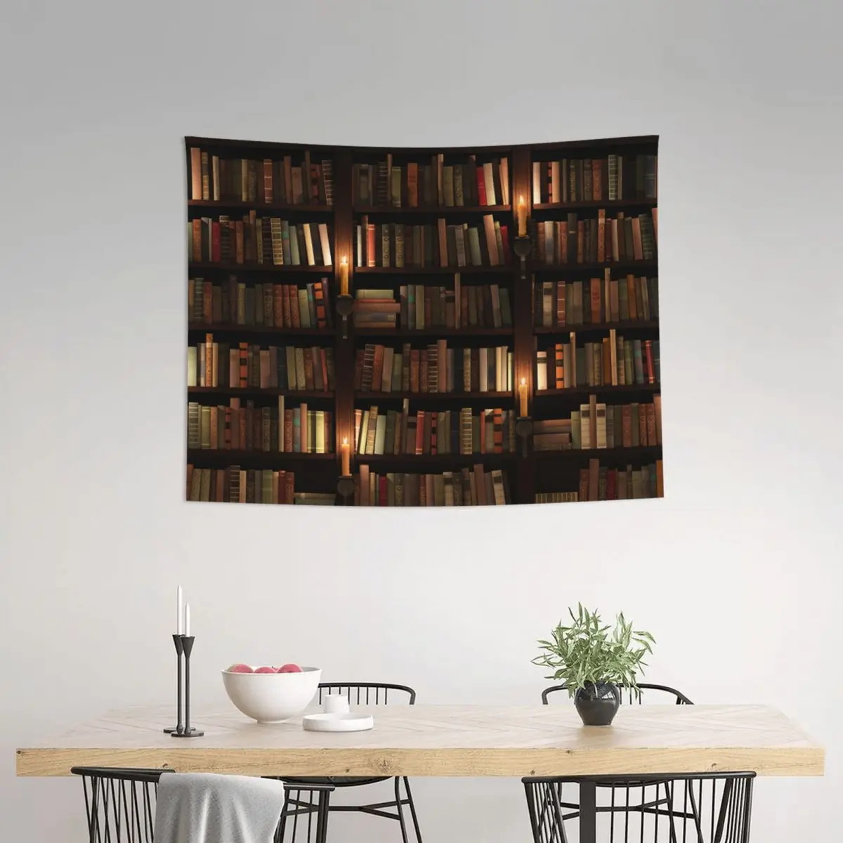 Ретро-книжная полка 3d гобелен с цифровой печатью настенный подвесной в стиле